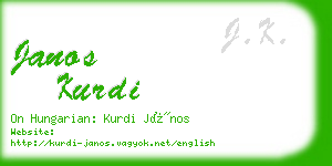 janos kurdi business card